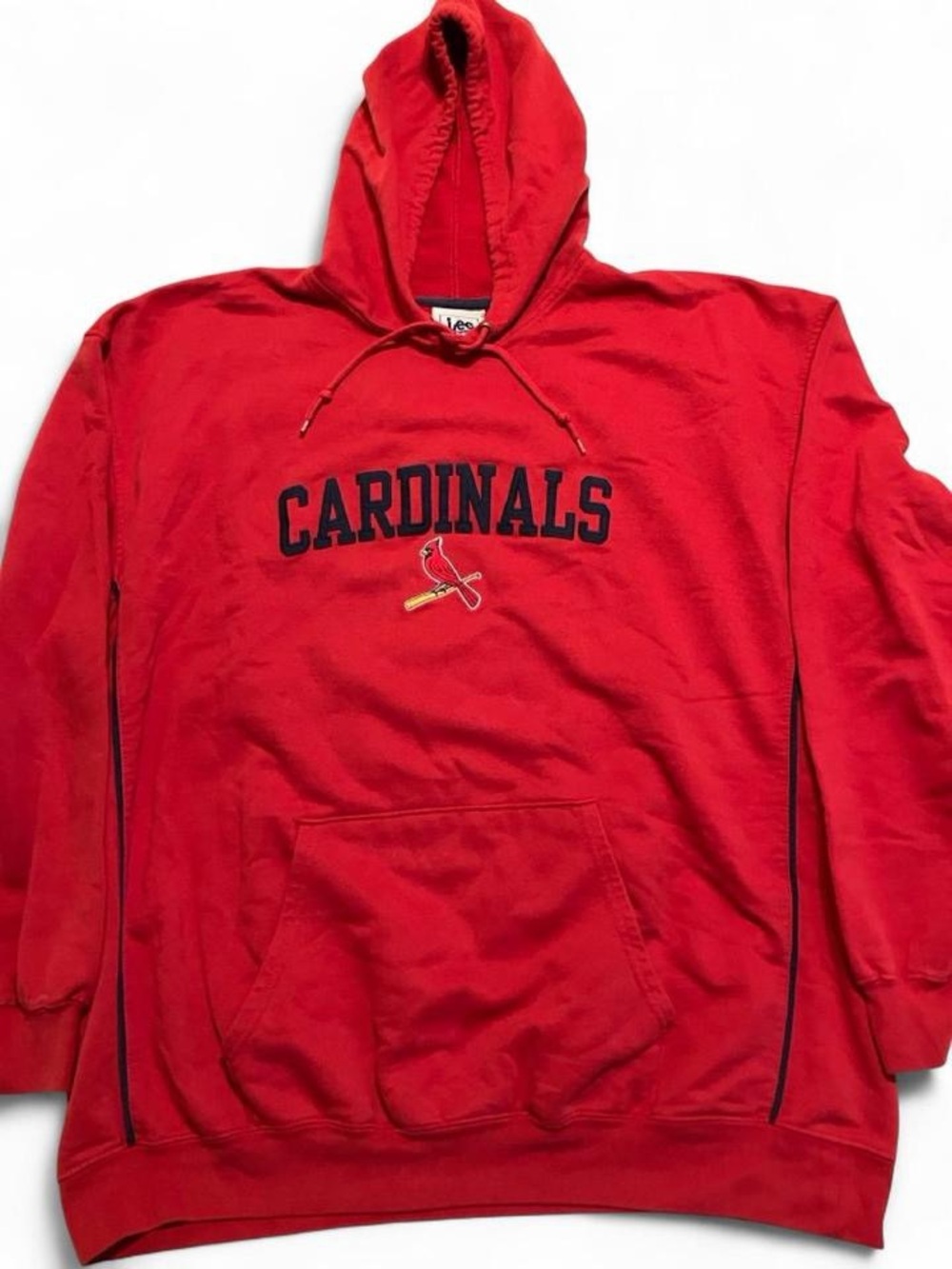 Vintage Lee Sport St Louis Cardinals Red Embroidered Hoodie Sweatshirt XL XXL